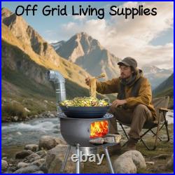 LITAITAI Wood Burning Stove, Heavy-Duty Rocket Stove, Windproof Stove(43cm/16.9in)