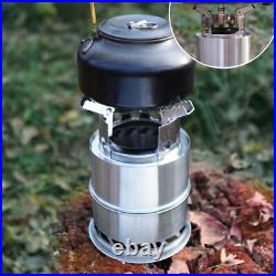 (L)Camping Stove Foldable Stainless Steel Wood Burning Stove Portable Backp ZK