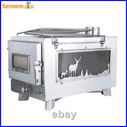 Large Portable Fire Wood Stove with Window Pipe, Tent Heater, Outdoor BBQ Large Portable Fire Wood Stove with Window Pipe, Tent Heater, Outdoor BBQ
