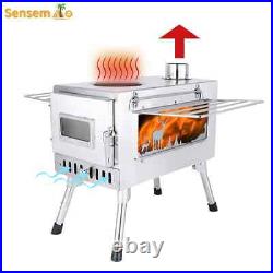 Large Portable Fire Wood Stove with Window Pipe, Tent Heater, Outdoor BBQ Large Portable Fire Wood Stove with Window Pipe, Tent Heater, Outdoor BBQ