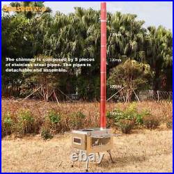 Large Portable Fire Wood Stove with Window Pipe, Tent Heater, Outdoor BBQ Large Portable Fire Wood Stove with Window Pipe, Tent Heater, Outdoor BBQ