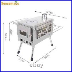 Large Portable Fire Wood Stove with Window Pipe, Tent Heater, Outdoor BBQ Large Portable Fire Wood Stove with Window Pipe, Tent Heater, Outdoor BBQ