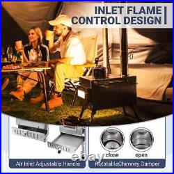 Large Portable Fire Wood Stove with Window Pipe, Tent Heater, Outdoor BBQ Large Portable Fire Wood Stove with Window Pipe, Tent Heater, Outdoor BBQ