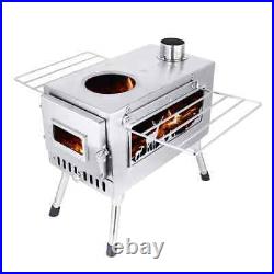 Large Portable Fire Wood Stove with Window Pipe, Tent Heater, Outdoor BBQ Large Portable Fire Wood Stove with Window Pipe, Tent Heater, Outdoor BBQ