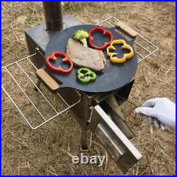 Large Portable Fire Wood Stove with Window Pipe, Tent Heater, Outdoor BBQ Large Portable Fire Wood Stove with Window Pipe, Tent Heater, Outdoor BBQ