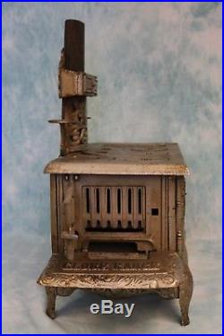 Large Salesman's sample wood burning KENTON Stove Globe Cast Iron stove NICKEL