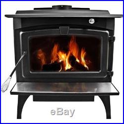 Large Wood Burning Stove Heats up to 2200 sq ft with Blower & Brick lined firebox