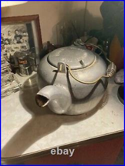Large vintage / antique aluminum BAKER kettle for wood burning stoves