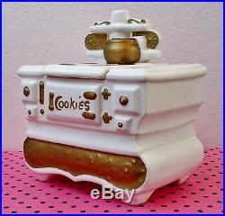Late 1950's Hand-painted McCoy Large Wood Burning Stove Cookie Jar