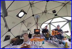 Lightweight Round Cabin Dome Sauna Tent Kit With Wood Burning Rock Stove Lightweight Round Cabin Dome Sauna Tent Kit With Wood Burning Rock Stove