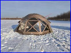 Lightweight Round Cabin Dome Sauna Tent Kit With Wood Burning Rock Stove