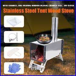 Lightweight Winter Hot Tent Camping Wood Stove Bushcraft Firewood Stove Chimney