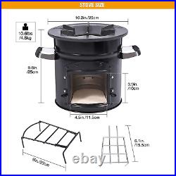 Lineslife Camping Rocket Stove Wood Burning Portable for Cooking, Outdoor Cam