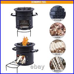 Lineslife Camping Rocket Stove Wood Burning Portable for Cooking, Outdoor Cam