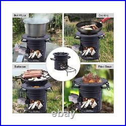Lineslife Rocket Stove Wood Burning Portable for Backpacking, Charcoal Campin