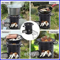 Lineslife Rocket Stove Wood Burning Portable for Backpacking Charcoal Camping