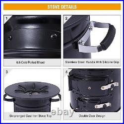 Lineslife Rocket Stove Wood Burning Portable for Backpacking, Charcoal Camping S