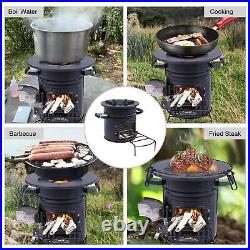 Lineslife Rocket Stove Wood Burning Portable for Backpacking, Charcoal Camping S