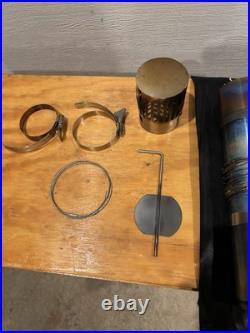 LiteOutdoors large and small titanium stove and chimney