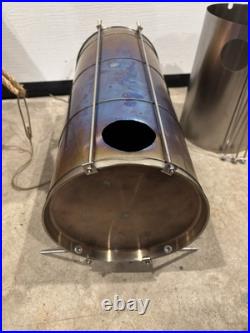 LiteOutdoors large and small titanium stove and chimney