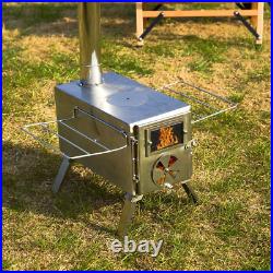 MC Tent Stove Portable Wood Burning Stove 304 Stainless Steel for Camping Huntin