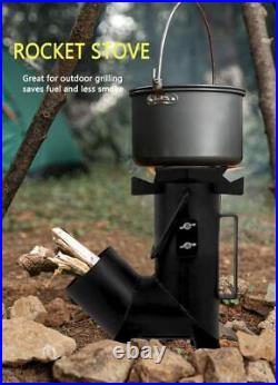 Marada Heavy-Duty Portable Wood Burning Rocket Stove For Camping Gear & Survival