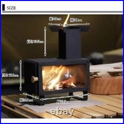 Mini wood stove table ace solo camping healing fire relaxing cooking outdoor