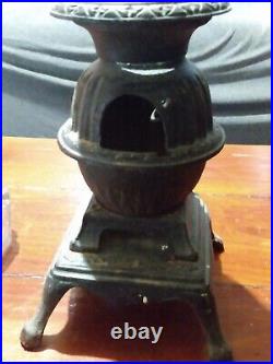 Miniature Cast Iron Wood Burning Stove 8 inches tall