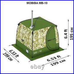Mobiba Mobile Sauna MB-10 (3-4 pers.) + Wood Heater-Stove Mediana-5, Siberia