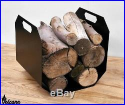 Modern Hexagonal Premium Firewood Log Basket Wood Burning Stove Fire Kindling