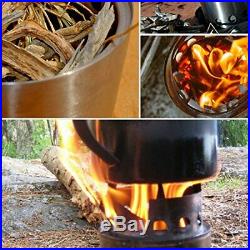 Motomo camp wood wood-burning stove campfire