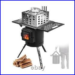 Multifunctional Enamel Wood Burning Stove, Portable Wood Stove Tent Heaters Multifunctional Enamel Wood Burning Stove, Portable Wood Stove Tent Heaters