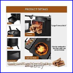 Multifunctional Enamel Wood Burning Stove, Portable Wood Stove Tent Heaters
