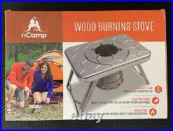 NCamp Portable Stainless Steel Wood Burning Stove Compact Outdoor Camping FAST