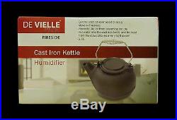 NEW! Deville 10 Cast Iron Kettle Humidifier for Log Wood Burning Stoves Hearth