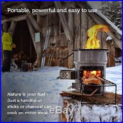 NEW EcoZoom Versa Rocket Stove Portable Wood Burning Charcoal Camping Stove