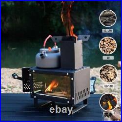 NEW! Mini Wood Stove Table Stainless Steel Material Camping Solo Stove 202403A