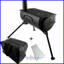 NJ Comfort Portable Wood Burning Stove Cooker Heater Camping with Carry Bag