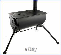 NJ Comfort Portable Wood Burning Stove Cooker Heater Camping with Carry Bag