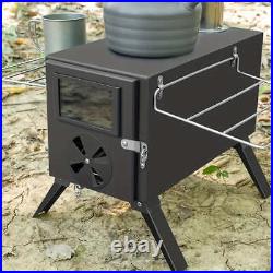 NNETM Portable Wood Burning Tent Stove Black