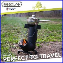 Neature Fold Up Rocket Stove Lightweight Portable Round Wood Burning Campin