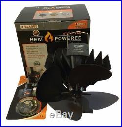 New 2019 Model Eco Stove Fan Log Burner Fan And Thermometer / Eco Friendly