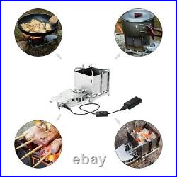 New 6000W Camping Outdoor Wood Burning Stove Grill BBQ Furnace Charcoal Cooker