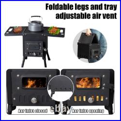 New Compact Wood Burning Stove in Sleek Black Design 57.53137cm