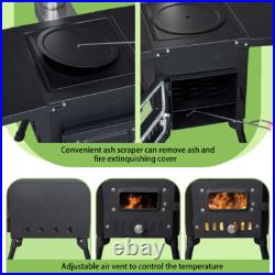New Compact Wood Burning Stove in Sleek Black Design 57.53137cm