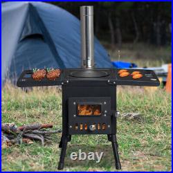 New Compact Wood Burning Stove in Sleek Black Design 57.53137cm