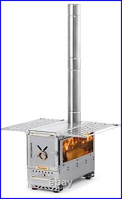 New Naturehike Desktop Wood Stove, Camping Stove With Chimney Pipes New Naturehike Desktop Wood Stove, Camping Stove With Chimney Pipes
