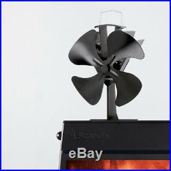 New Scandia Eco Fan Powered By Fire (Wood burning Stove Fan) 4 Blade Black