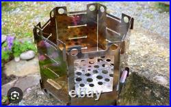 New The honey stove Portable Stainless Steel camping Wood Stove Burner UK made