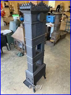 O. Mustad & Son No. 38 Classic Cast Iron Wood Burning Stove Right Flue Exit